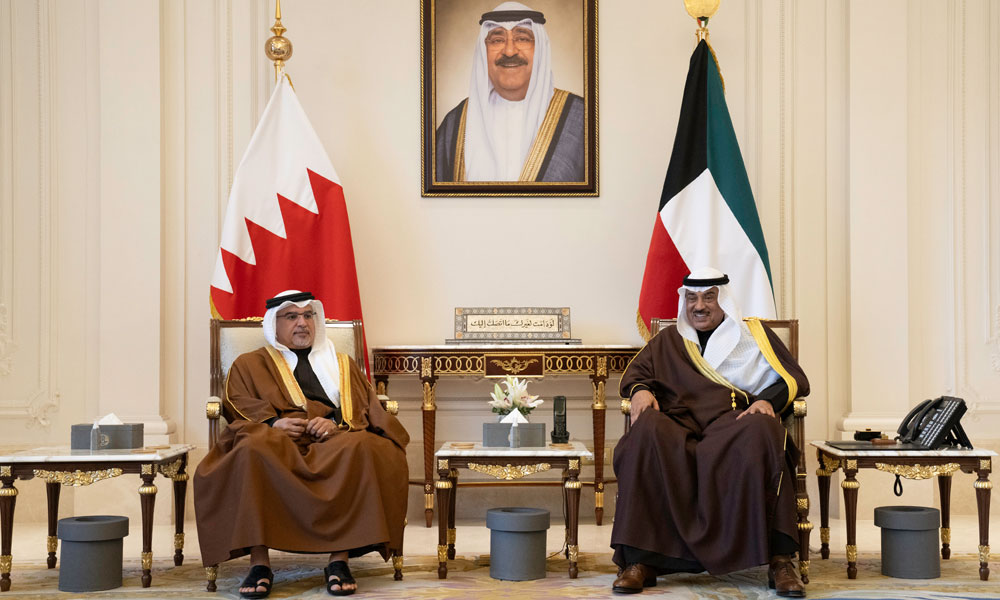 سمو ولي العهد يستقبل ولي العهد رئيس مجلس الوزراء في مملكة البحرين الشقيقة بمناسبة زيارته الرسمية للبلاد