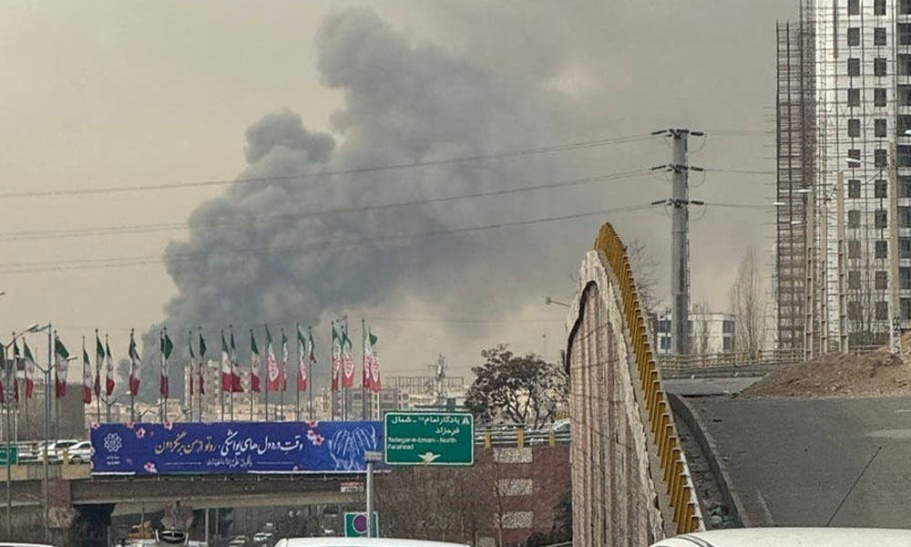 حريق ضخم في سوق في غرب طهران