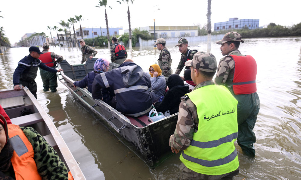 السلطات المغربية تعلن إجلاء 154 ألف شخص من جراء الفيضانات المتواصلة