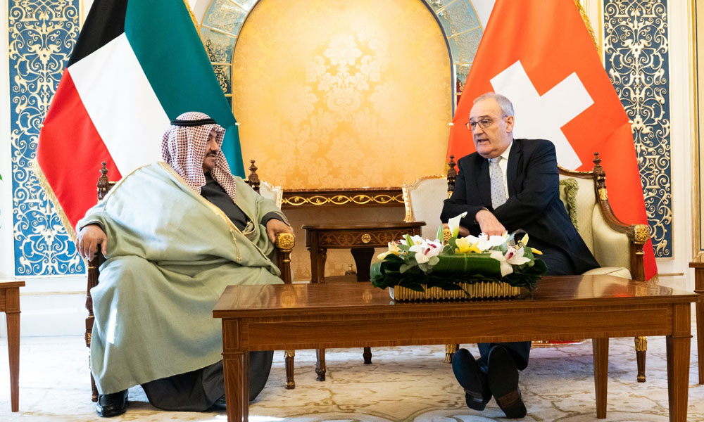 رئيس الاتحاد السويسري يستقبل سمو الشيخ ناصر المحمد الأحمد الصباح