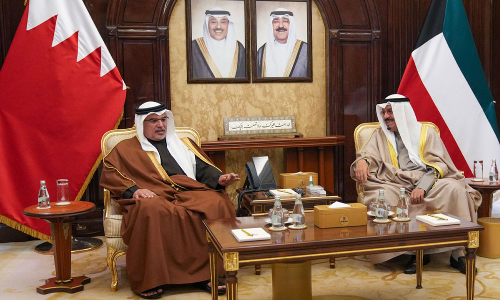 سمو رئيس مجلس الوزراء يستقبل ولي العهد رئيس مجلس الوزراء بمملكة البحرين