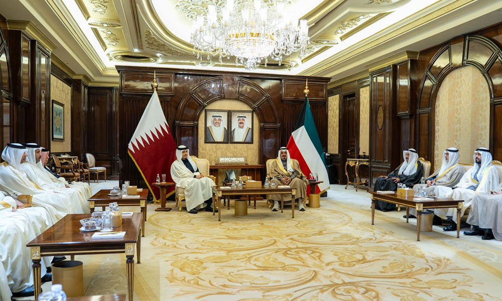 سمو رئيس مجلس الوزراء يعقد مباحثات رسمية مع رئيس مجلس الوزراء وزير الخارجية القطري