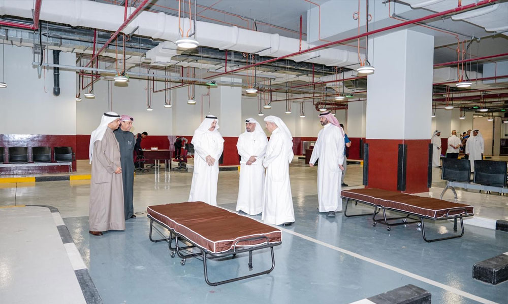 وزير المالية يتفقد عددا من ملاجئ الطوارئ بمجمع الوزارات ويطلع على التجهيزات اللوجستية وأنظمة السلامة والإمداد