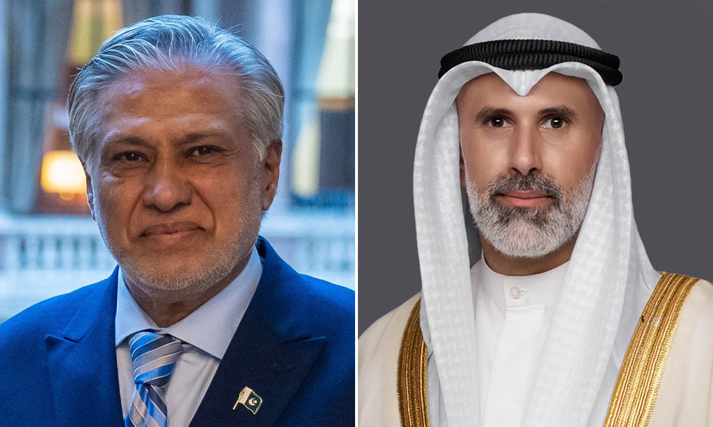 وزير الخارجية الكويتي يجري اتصالا مع نائب رئيس الوزراء وزير خارجية باكستان تناول تطورات الأحداث في المنطقة