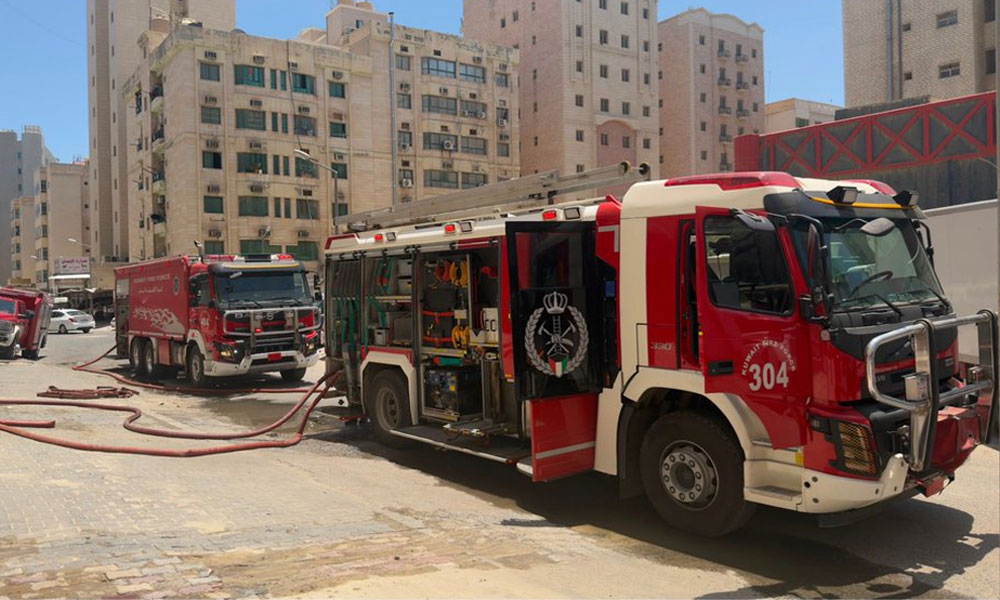 الإطفاء: حالة وفاة وإصابة شخصين جراء حريق شقة سكنية بالفروانية
