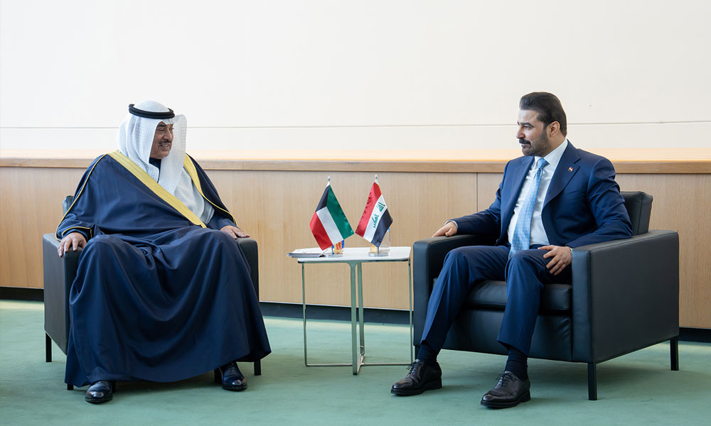 ممثل سمو أمير البلاد سمو ولي العهد يلتقي في نيويورك رئيس مجلس وزراء جمهورية العراق