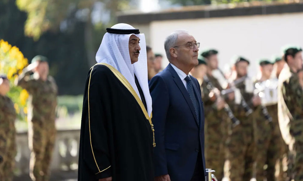 سمو ولي العهد يحضر مأدبة غداء أقامها رئيس الاتحاد السويسري على شرف سموه