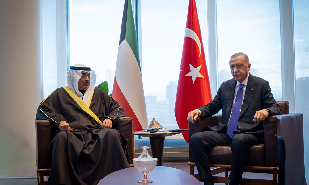 ممثل سمو أمير البلاد سمو ولي العهد يلتقي الرئيس التركي على هامش أعمال الأسبوع رفيع المستوى للدورة الـ81 للجمعية العامة للأمم المتحدة