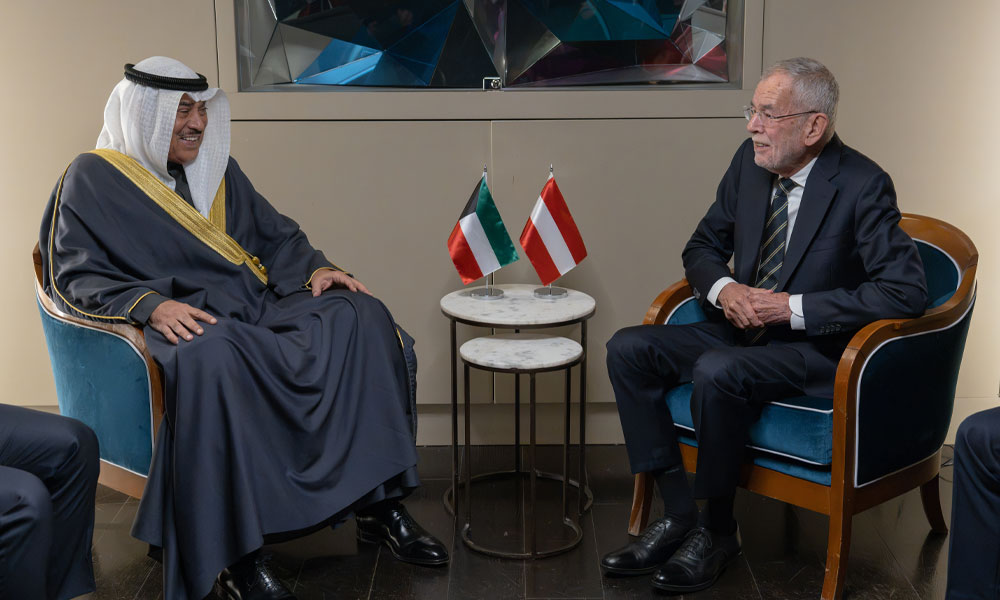 ممثل سمو الأمير سمو ولي العهد يلتقي رئيس النمسا على هامش أعمال الأسبوع رفيع المستوى للدورة الـ81 للجمعية العامة للأمم المتحدة