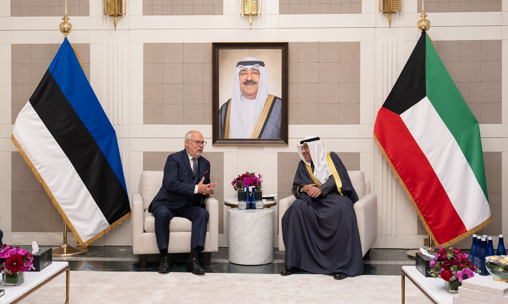 ممثل سمو الأمير سمو ولي العهد يلتقي رئيس إستونيا على هامش أعمال الأسبوع رفيع المستوى للدورة الـ81 للجمعية العامة للأمم المتحدة