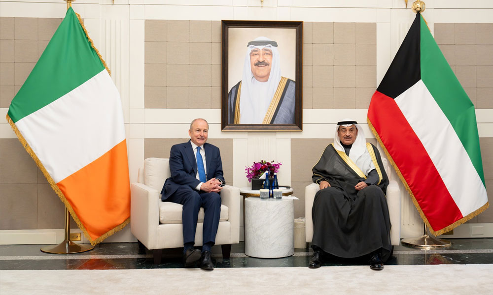 ممثل سمو أمير البلاد سمو ولي العهد يستقبل في نيويورك رئيس وزراء أيرلندا
