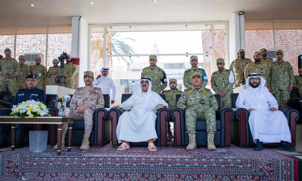 سمو أمير البلاد القائد الأعلى للقوات المسلحة يتفضل بزيارة ميدانية للحرس الوطني خلال تنفيذ تمرين “إسناد 4”