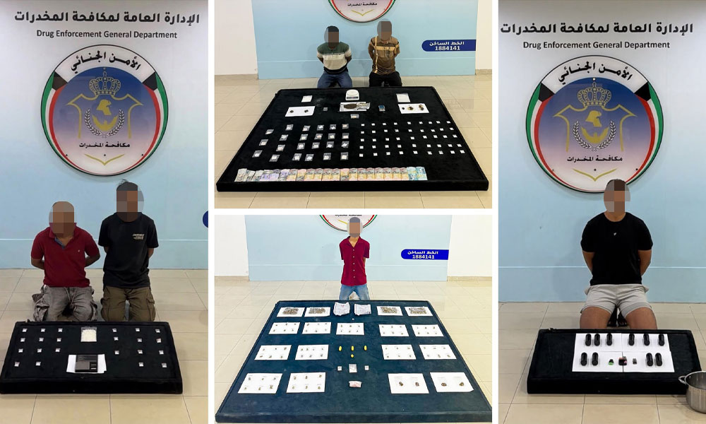 الداخلية: ضبط ستة متهمين بحوزتهم مواد مخدرة ومؤثرات عقلية بقصد الاتجار والتعاطي
